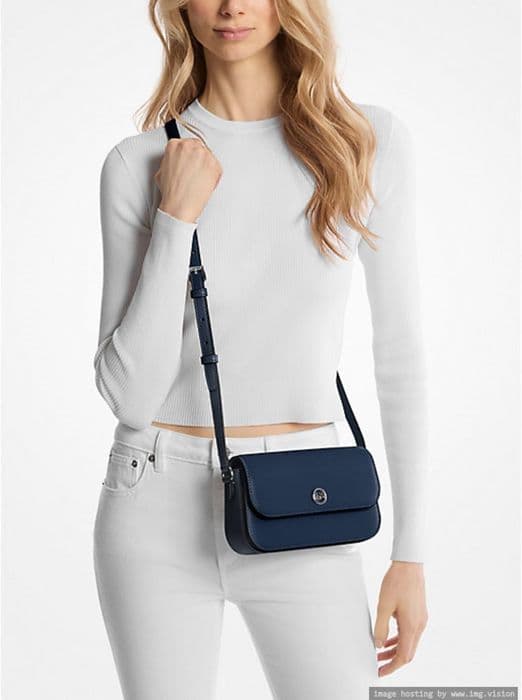Handväska - Michael Kors - Jet Set Travel - Marinblå - Läder - Storlek Small
