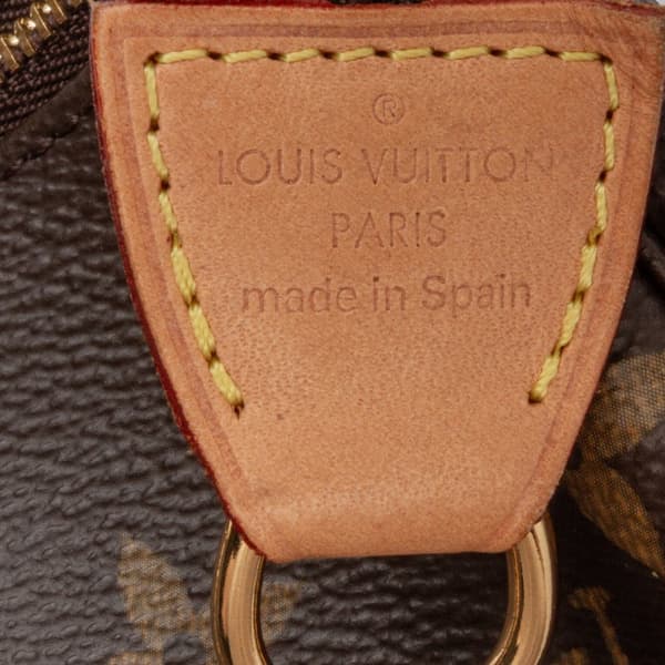 Pre-owned Louis Vuitton Monogram Mini Pochette Accessoires Brown