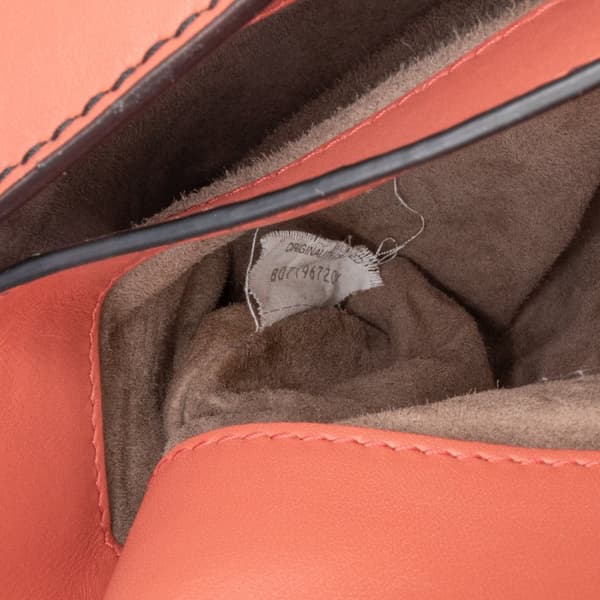 Pre-owned Bottega Veneta Small Nappa Intrecciato Piazza Satchel Orange