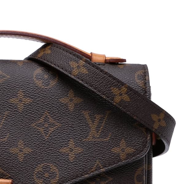 Pre-owned Louis Vuitton Monogram Pochette Metis Brown