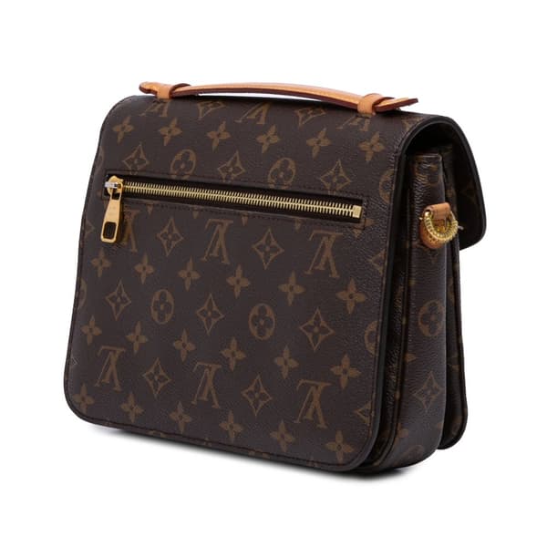 Pre-owned Louis Vuitton Monogram Pochette Metis Brown
