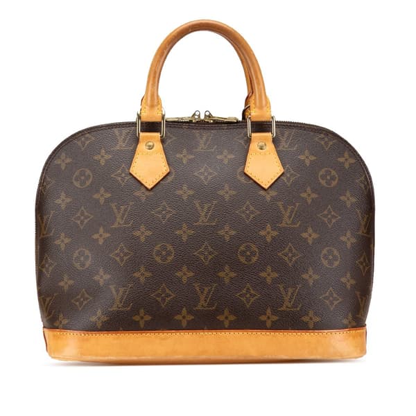 Pre-owned Louis Vuitton Monogram Alma PM Brown