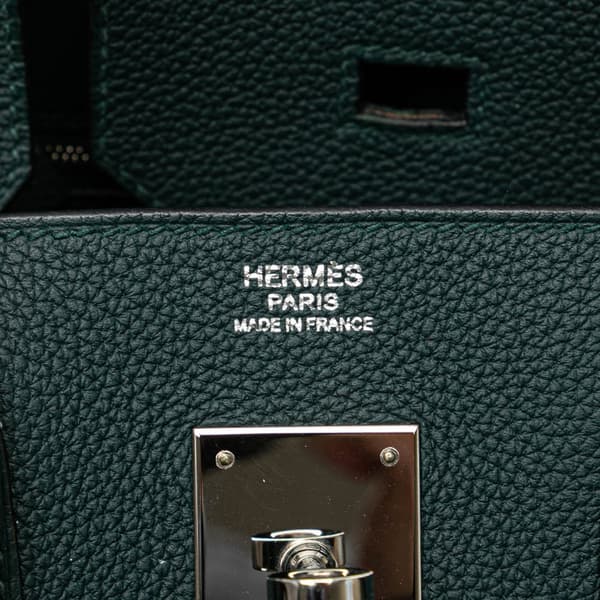 Pre-owned Hermès Togo Birkin Retourne 30 Green