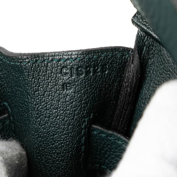 Pre-owned Hermès Togo Birkin Retourne 30 Green