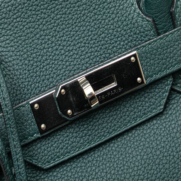 Pre-owned Hermès Togo Birkin Retourne 30 Green