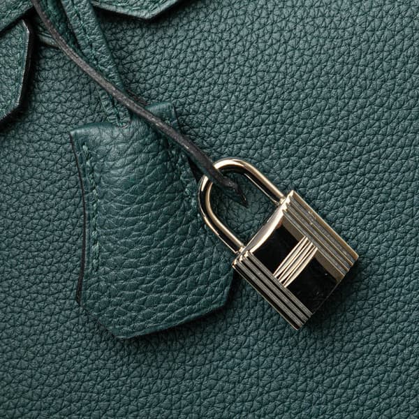 Pre-owned Hermès Togo Birkin Retourne 30 Green