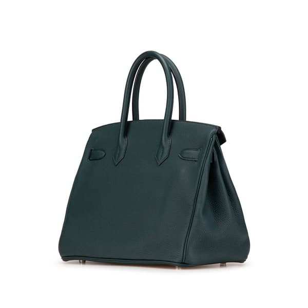 Pre-owned Hermès Togo Birkin Retourne 30 Green
