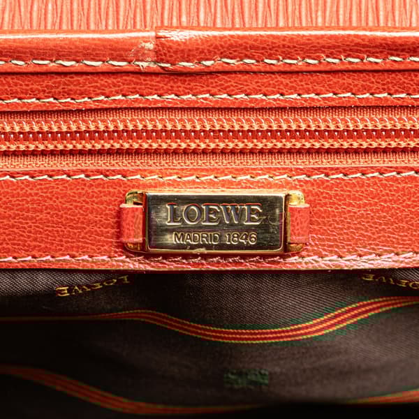 Pre-owned LOEWE Leather Velazquez Satchel Red