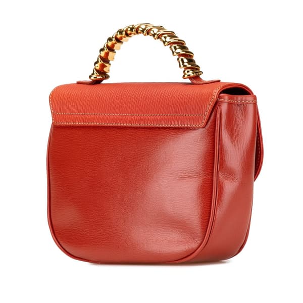 Pre-owned LOEWE Leather Velazquez Satchel Red