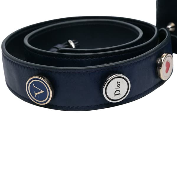 Pre-owned Dior Small Lambskin Cannage My ABCDior Lady Dior Blue