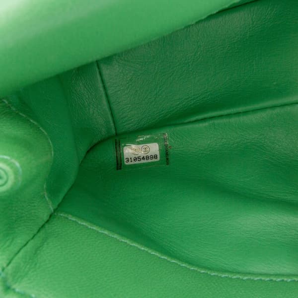 Pre-owned Chanel Small Quilted Lambskin Chain Is More Flap Green