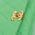 Pikkukuva 7 / 9: Pre-owned Chanel Small Quilted Lambskin Chain Is More Flap Green