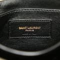 Miniatyrbilde 5 av 10: Pre-owned Saint Laurent Mini Suede and Calfskin Cassandra Top Handle Bag Brown