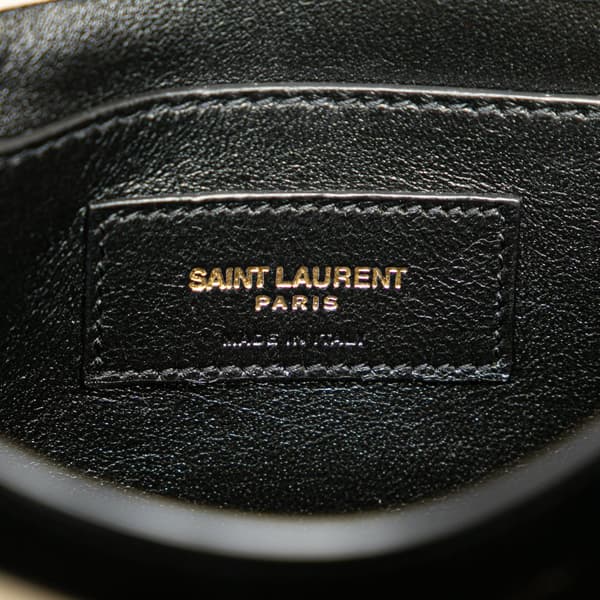 Pre-owned Saint Laurent Mini Suede and Calfskin Cassandra Top Handle Bag Brown