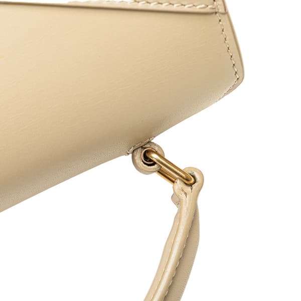 Pre-owned Saint Laurent Mini Suede and Calfskin Cassandra Top Handle Bag Brown