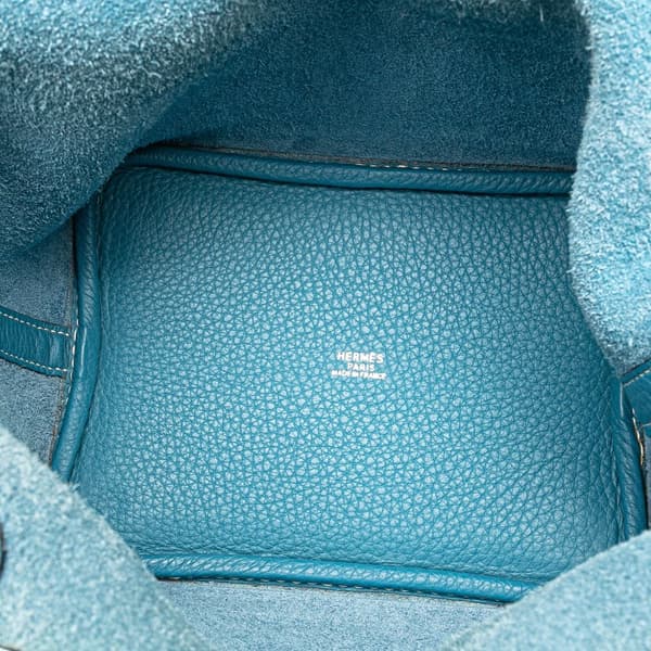 Pre-owned Hermès Clemence Picotin Lock 18 Blue