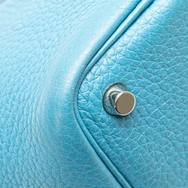 Pre-owned Hermès Clemence Picotin Lock 18 Blue