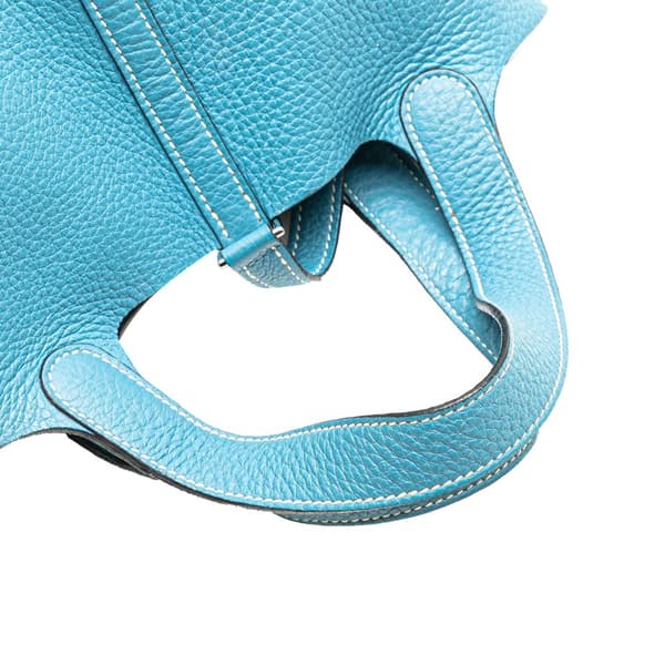 Pre-owned Hermès Clemence Picotin Lock 18 Blue