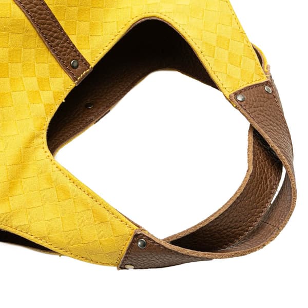 Pre-owned Bottega Veneta Canvas Intrecciato Handbag Yellow