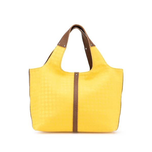 Pre-owned Bottega Veneta Canvas Intrecciato Handbag Yellow