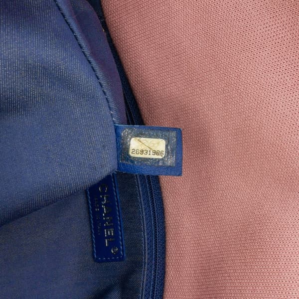 Pre-owned Chanel Jumbo Stripe Jersey Felt and Rope Flap Pink