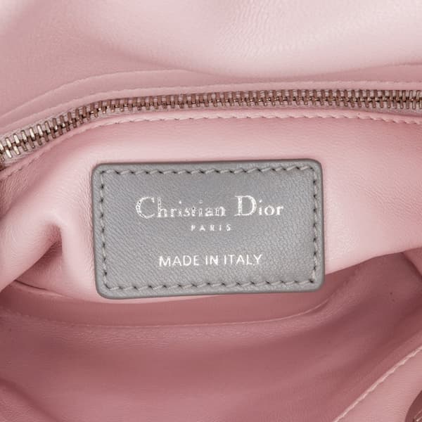 Pre-owned Dior Mini Tricolor Lambskin Cannage Lady Dior Pink