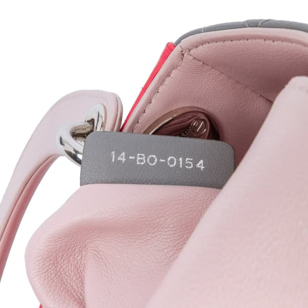 Pre-owned Dior Mini Tricolor Lambskin Cannage Lady Dior Pink