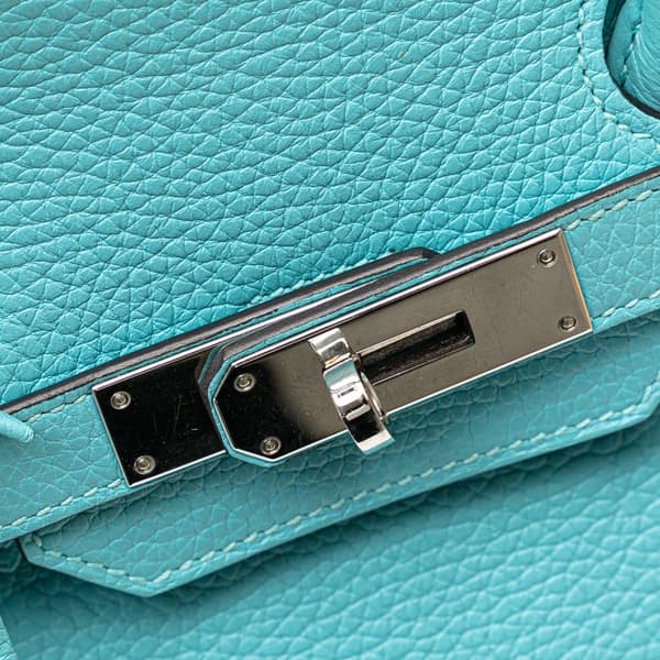 Pre-owned Hermès Togo Birkin Retourne 35 Blue