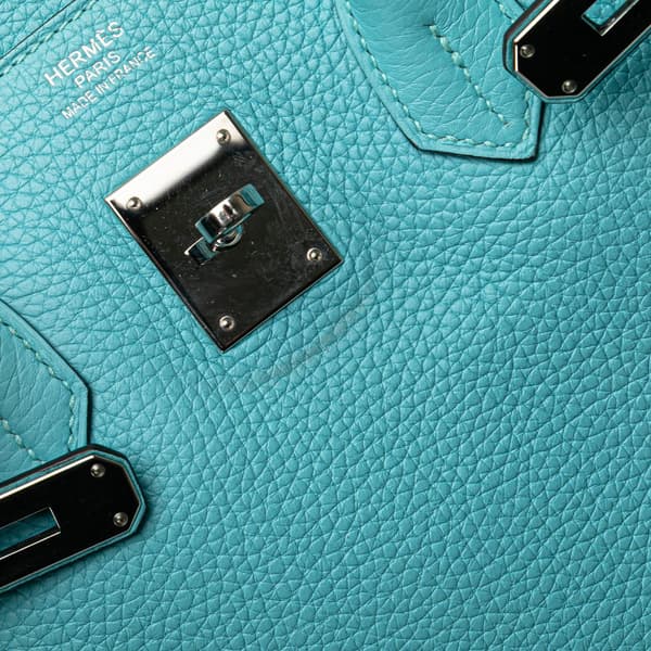 Pre-owned Hermès Togo Birkin Retourne 35 Blue