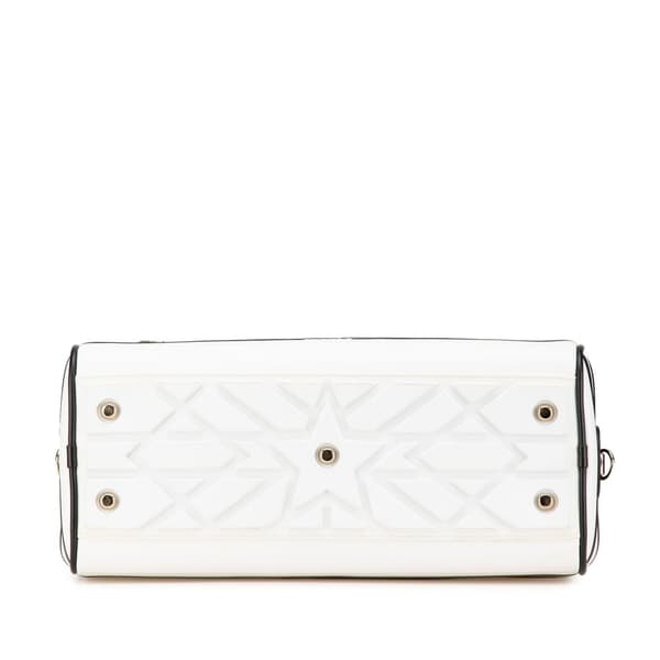 Pre-owned Dior Medium Leather Dior Vibe Bowling Bag White