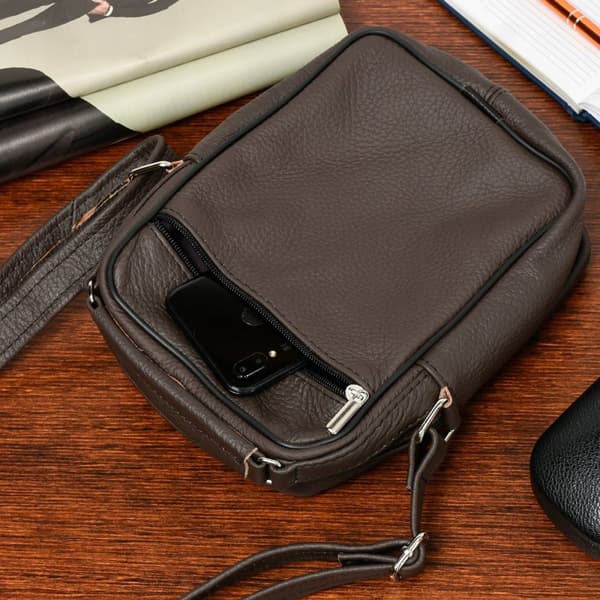 Beltimore Small Messenger Bag i läder för män