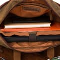 Miniatyrbild 3 av 8: Herr axelväska i läder för laptop 15.6 stor brun business Beltimore