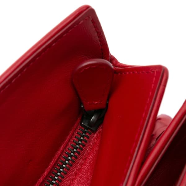 Pre-owned Bottega Veneta Nappa Intrecciato Satchel Red