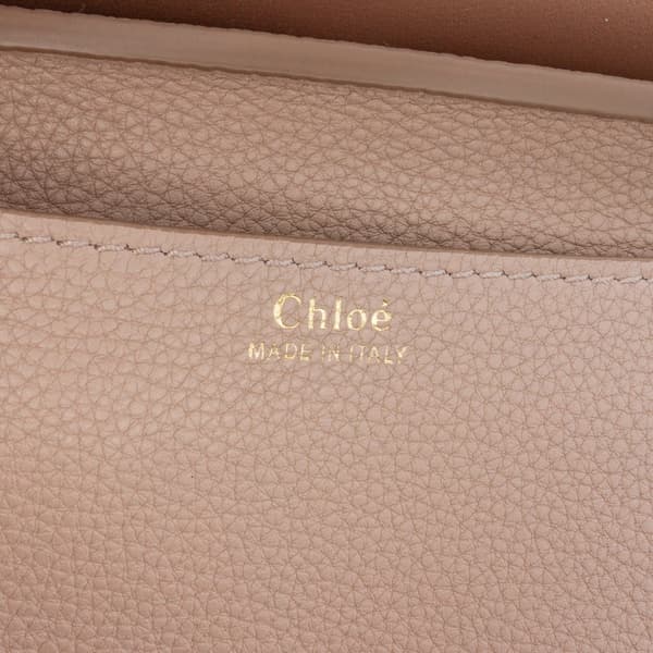 Pre-owned Chloé Grained Calfskin Marcie Chain Flap Brown