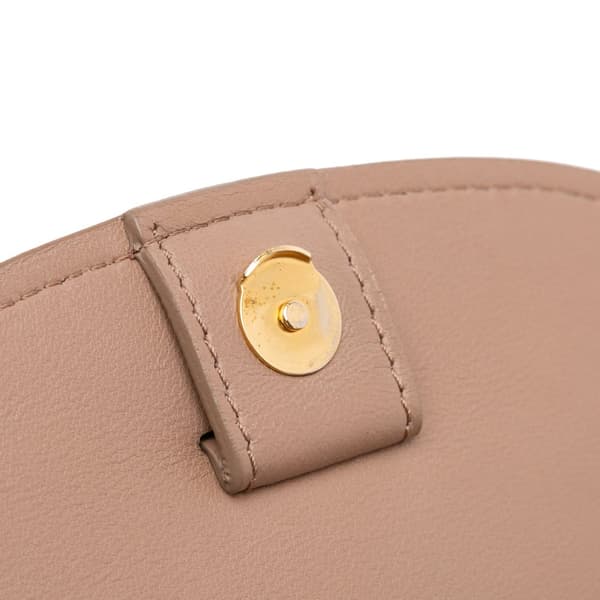 Pre-owned Chloé Grained Calfskin Marcie Chain Flap Brown