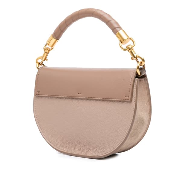 Pre-owned Chloé Grained Calfskin Marcie Chain Flap Brown