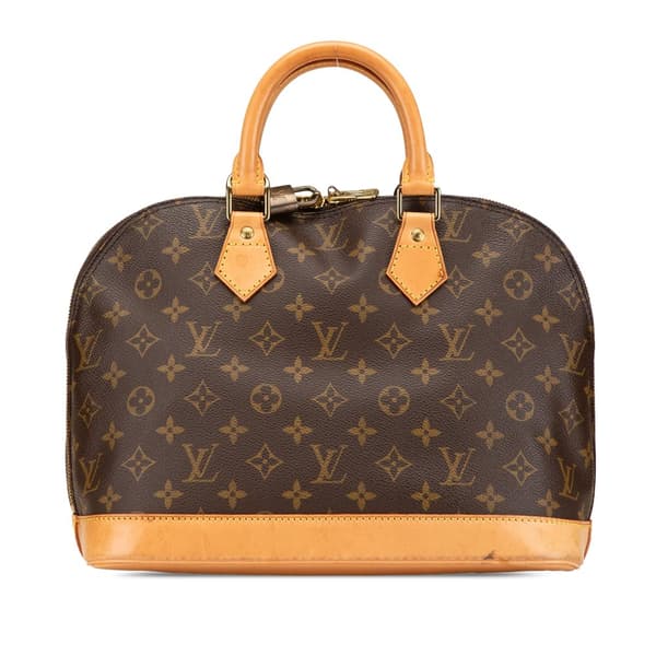 Pre-owned Louis Vuitton Monogram Alma PM Brown