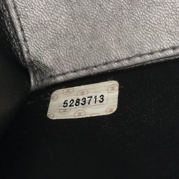 Pre-owned Chanel CC Quilted Caviar Top Handle Flap Black