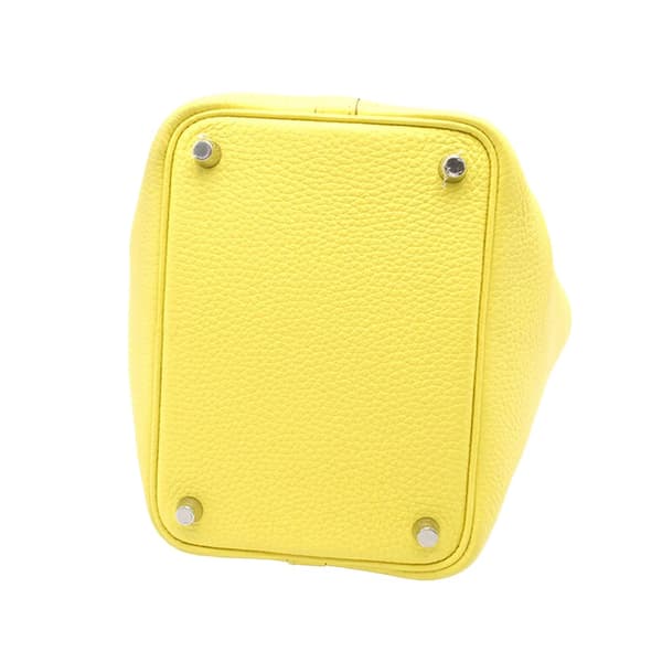 Pre-owned Hermès Clemence Picotin Lock 18 Yellow