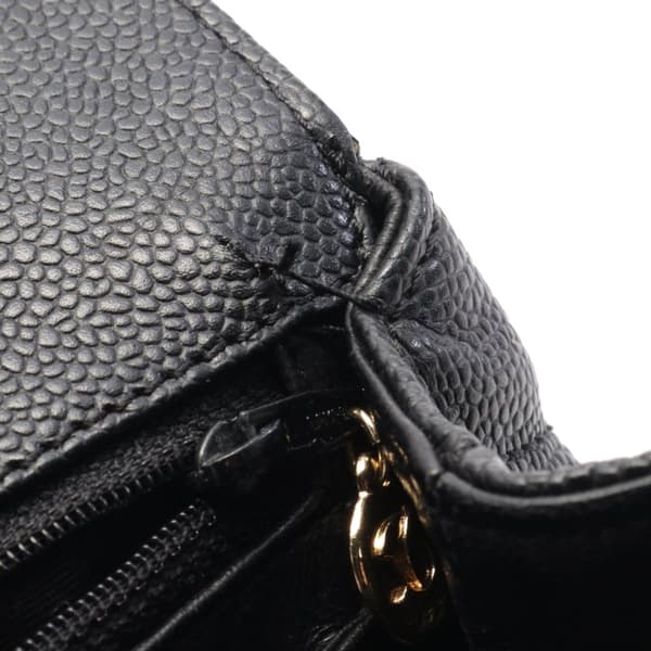 Pre-owned Chanel Caviar Kelly Top Handle Bag Black