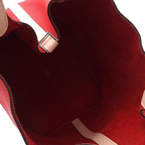 Pre-owned Hermès Bicolor Clemence and Swift Picotin Lock 22 Red