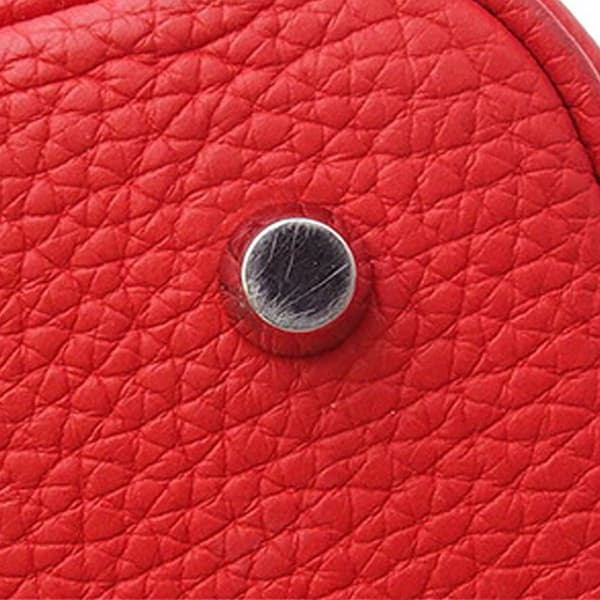 Pre-owned Hermès Bicolor Clemence and Swift Picotin Lock 22 Red
