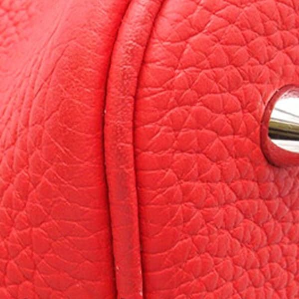Pre-owned Hermès Bicolor Clemence and Swift Picotin Lock 22 Red