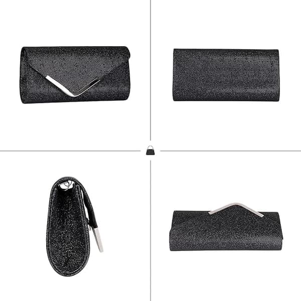 Naisten clutch, kimaltelevat paljetit, irrotettava ketju, 22x11 cm, tyylikäs iltalaukku