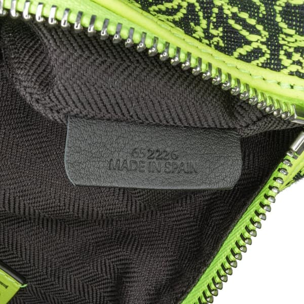 Pre-owned LOEWE Small Anagram Canvas Cubi Bag Green