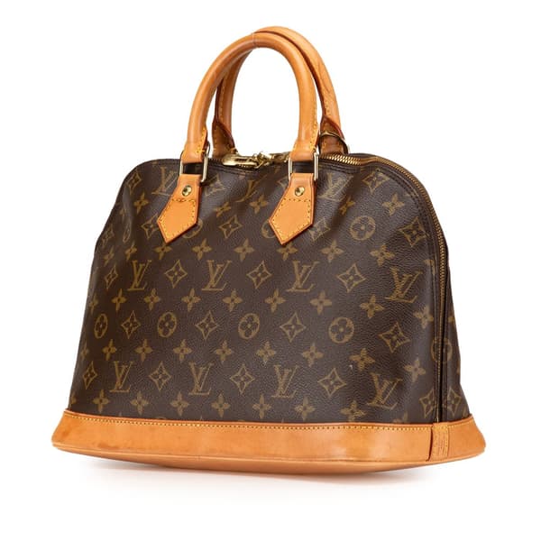 Pre-owned Louis Vuitton Monogram Alma PM Brown