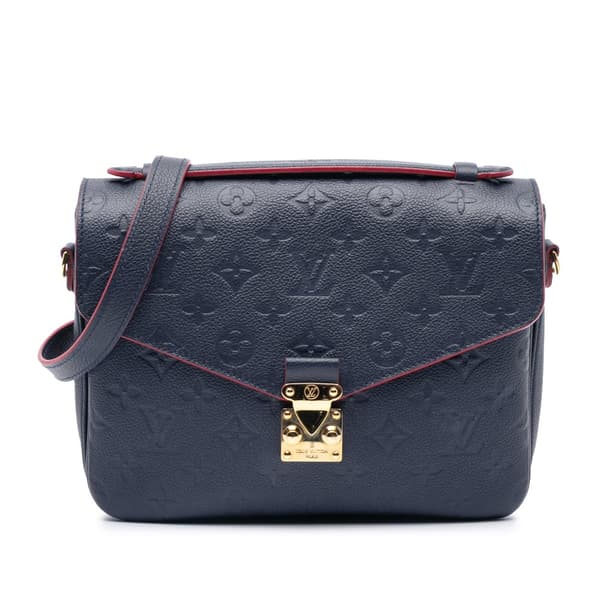 Pre-owned Louis Vuitton Monogram Empreinte Pochette Metis Blue