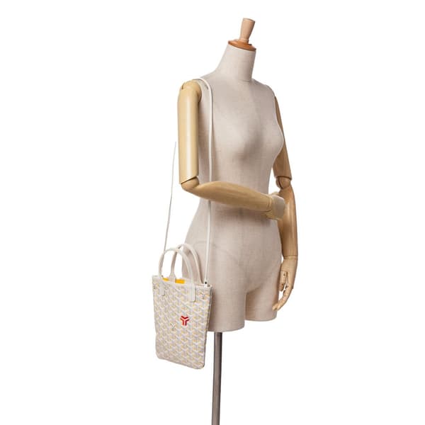 Pre-owned Goyard Goyardine Poitiers Claire Voie White