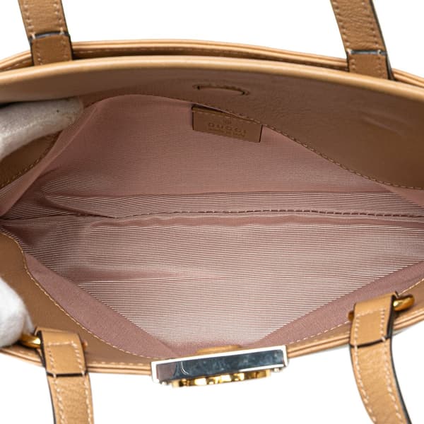 Pre-owned Gucci Small Leather Linea Matisse Satchel Brown