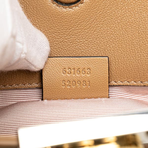 Pre-owned Gucci Small Leather Linea Matisse Satchel Brown